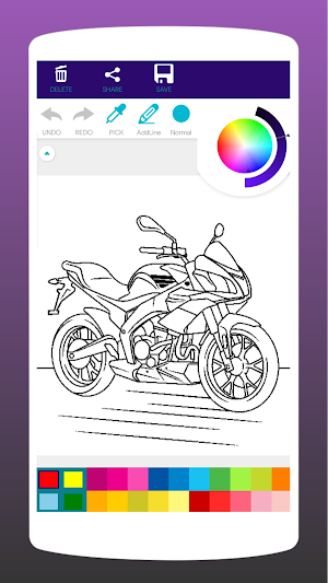 Motorcycles Coloring Book Screenshot 2