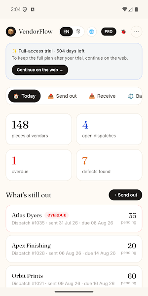 VendorFlow Screenshot 0