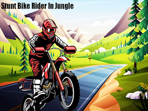 Stunt bike rider in jungle Screenshot 0