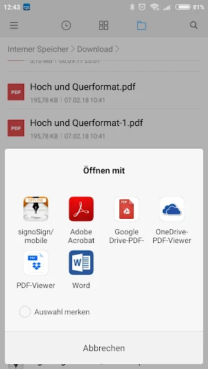 signoSign/mobile Screenshot 1