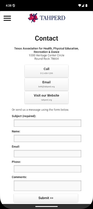 TAHPERD: Texas HPERD Hub Screenshot 1