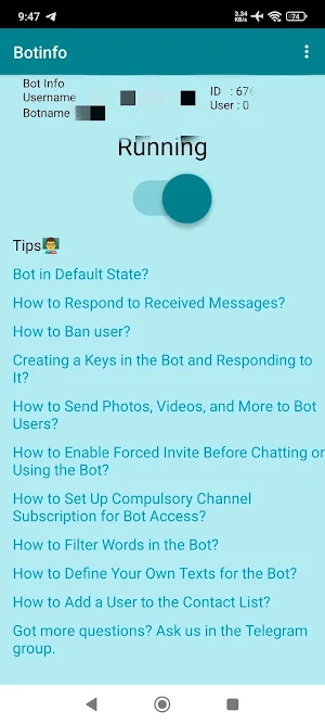 Botinfo Screenshot 1