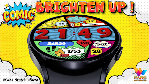 Comic Cool Digital Watch Face Screenshot 3