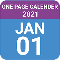 2021 One page calendar