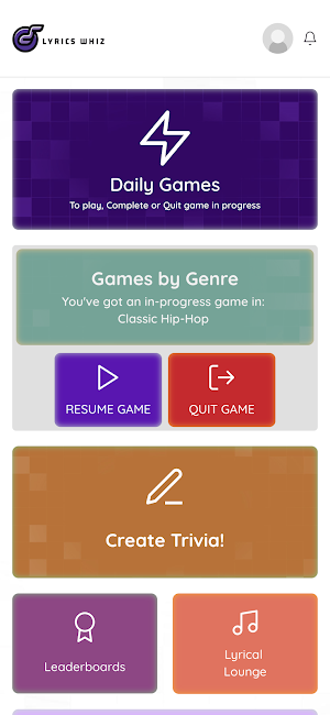 Lyrics Whiz Game Screenshot 0