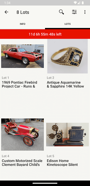 East-Wing Online Auctions Screenshot 2
