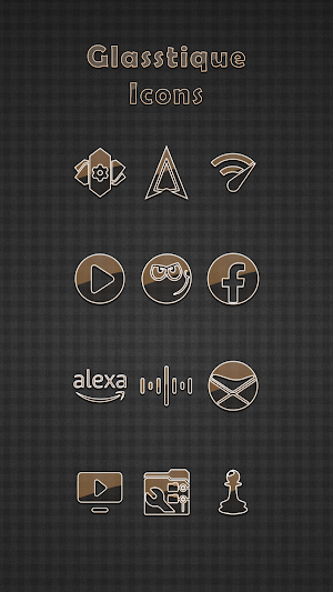 Glasstique Brown Icon Pack Screenshot 3
