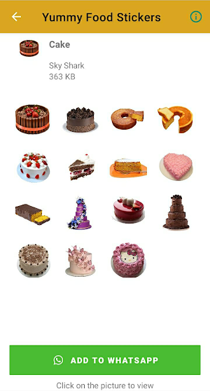 Yummy Food Stickers Screenshot 2
