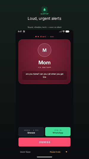 AlertVIP: VIP Alerts on Silent Screenshot 0