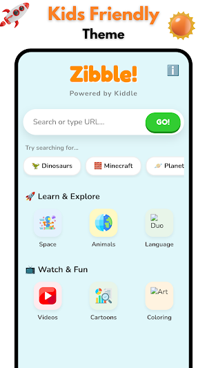 Zibble : The Kids Browser Screenshot 0