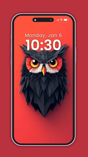Minimalist Owl Wallpaper Screenshot 2