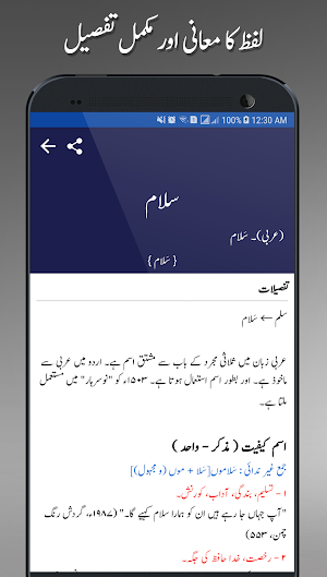 Offline Urdu Lughat – Urdu to Urdu Dictionary Screenshot 2