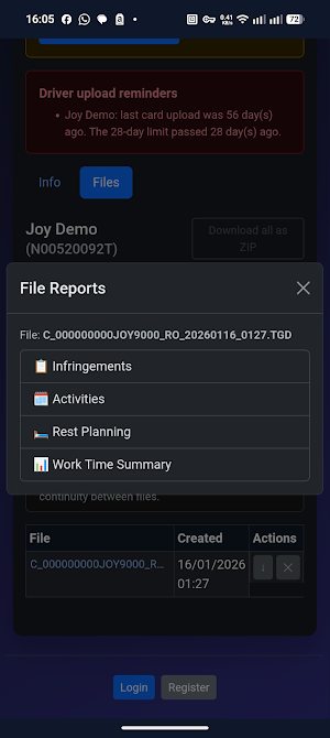 Driver Card Reader TachoManage Screenshot 3