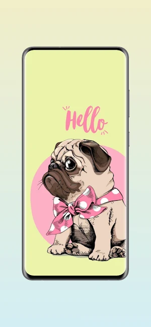 Cute Pugs Live Wallpaper HD Screenshot 0