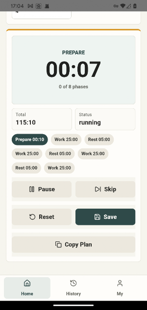Round Interval Timer Screenshot 1
