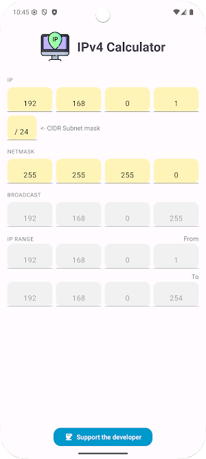SJ IPv4 Calculator Screenshot 0