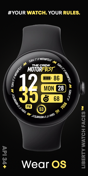 MOTORFEST Digital Watch Face Screenshot 1