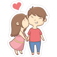 Kissing Stickers for Whatsapp