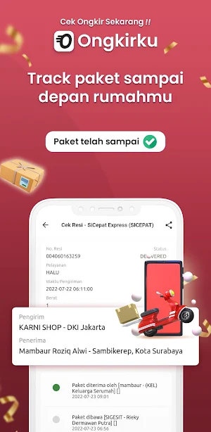 Ongkirku - Cek Resi dan Ongkir Screenshot 3