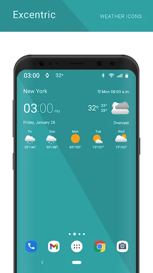 Excentric weather icons Screenshot 1