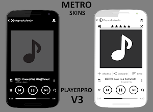 SKIN PLAYERPRO V4 METRO BLACK Screenshot 0