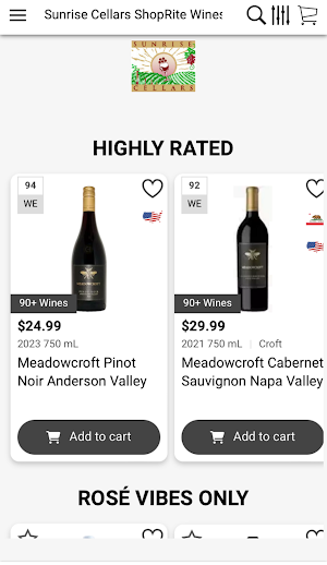 Sunrise Cellars Screenshot 2