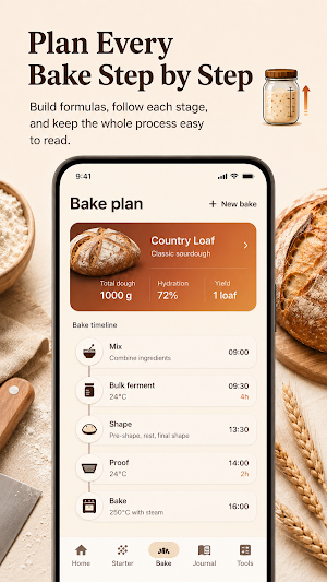 Sourdough Starter Bake Tracker Screenshot 1