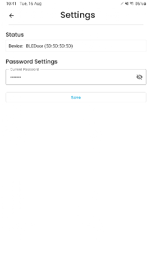 Garage Door BLE Screenshot 1