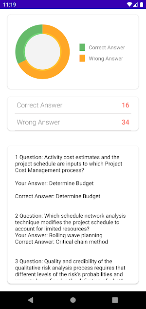 PMP Exam Practice Questions Screenshot 2