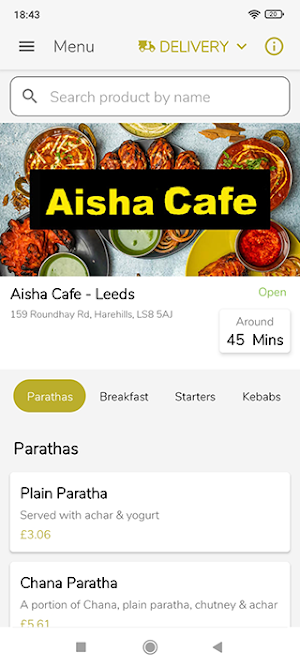 Aisha Cafe - Leeds Screenshot 0