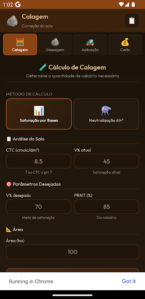Cálculo de Calagem Screenshot 0