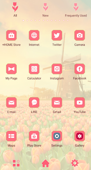 Tulip Field Theme +HOME Screenshot 2