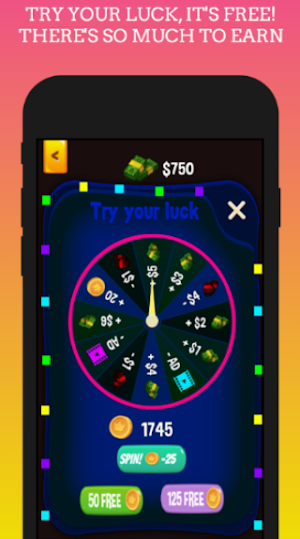 Spin Wheel: Make Money & Cash Screenshot 2