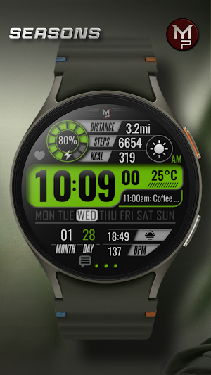 SEASONS - Digital Watch Face Screenshot 1