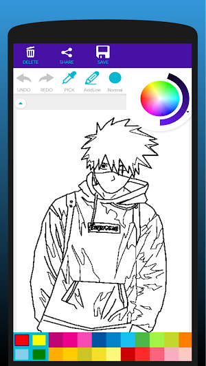Anime Male Coloring Book Screenshot 2