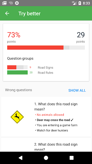 Canada Driving Theory Test Screenshot 3