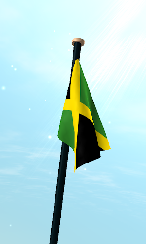 Jamaica Flag 3D Free Wallpaper Screenshot 2