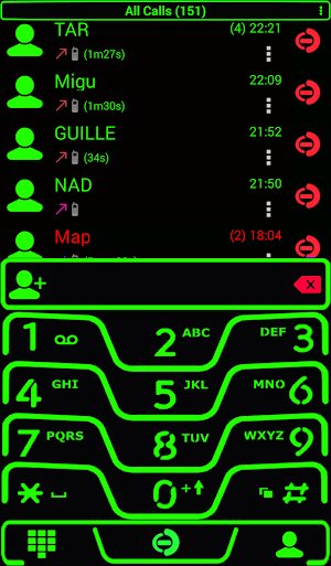 Theme Neon V3 Green RocketDial Screenshot 0