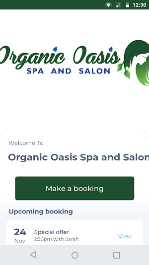Organic Oasis Spa and Salon Screenshot 0