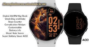Tiger Fire Watch Face Screenshot 3