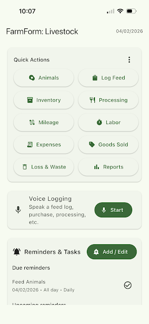 FarmForm: Livestock Screenshot 1