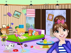 Pretend Play Hotel Cleaning: Doll House Fun Screenshot 1