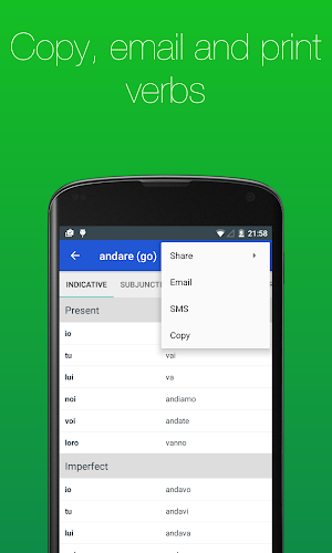 Italian Verb Conjugator Screenshot 3