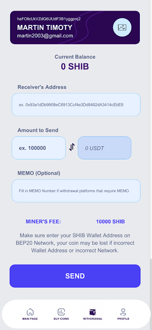 SHIB Fast Miner Screenshot 2