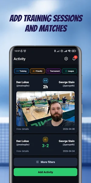 SpinBook - Table Tennis Diary Screenshot 3