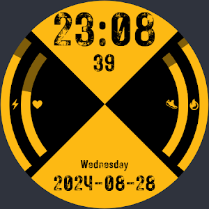 Yellow Warning Watch Face Screenshot 2