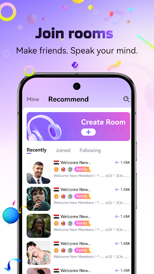 HeyYa! Lite-Party Voice Rooms Screenshot 0
