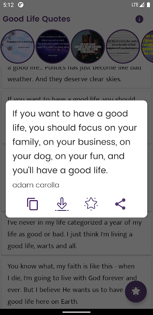 Good Life Quotes and Sayings Screenshot 1