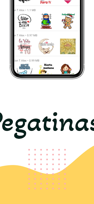 Buenos dias y Amor Pegatinas Screenshot 3