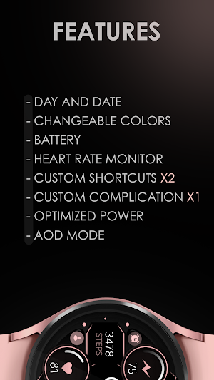 Dream 126 rose gold watch face Screenshot 3